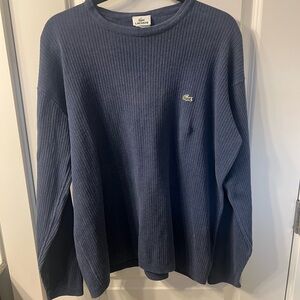 Lacoste Navy Ribbed Knitwear